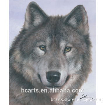 Hot realist wild snow wolf oil painting B&C Arts